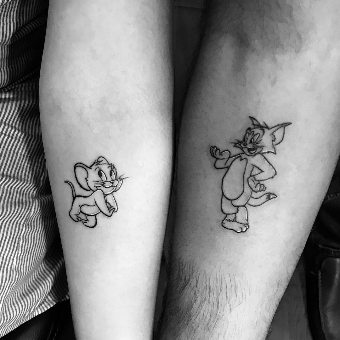 Tom & Jerry Couple Tattoo