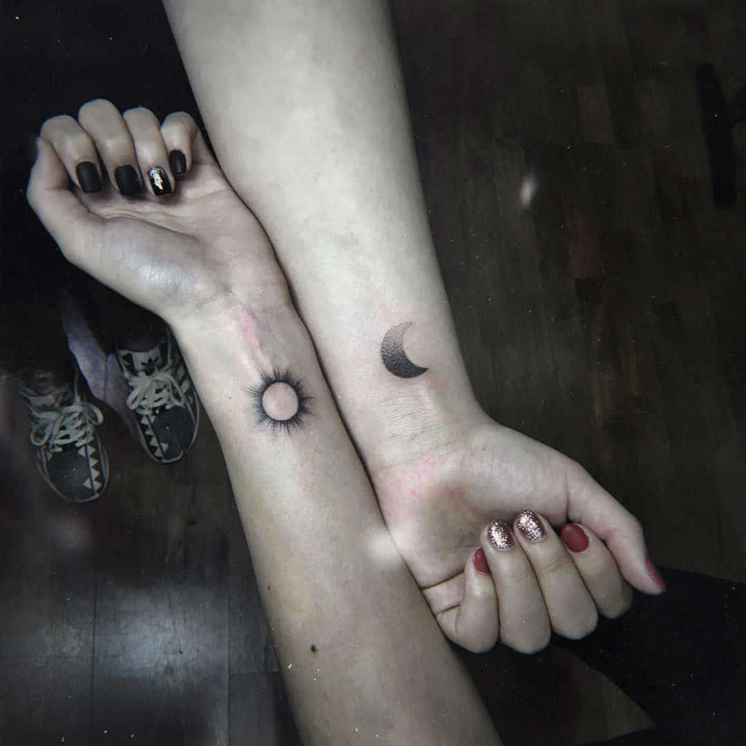 Sun and Moon Tattoos Couples
