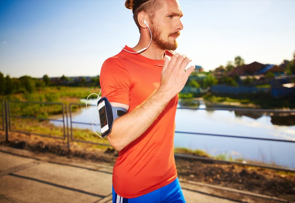 Young man running