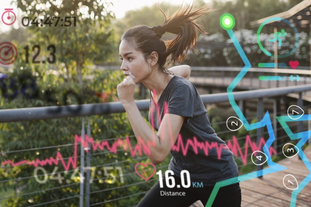 Physical activity stats collage design