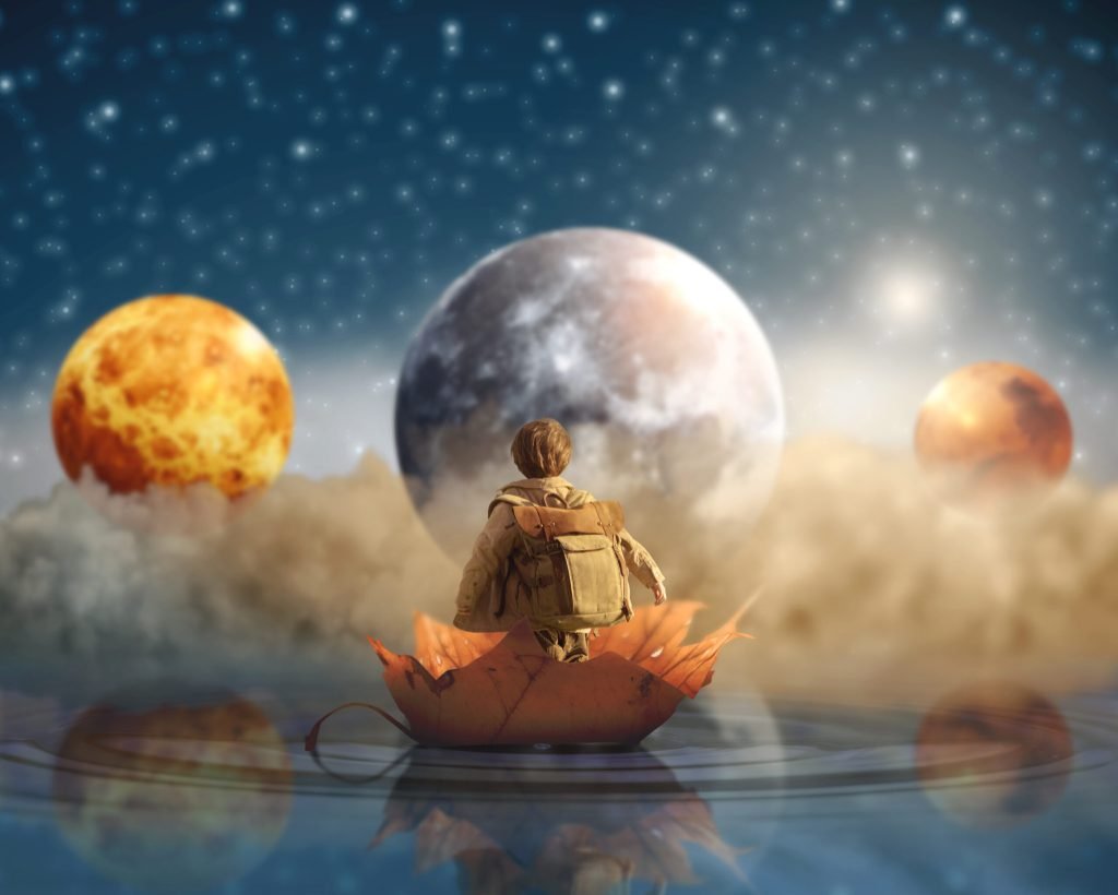 Magical landscape collage