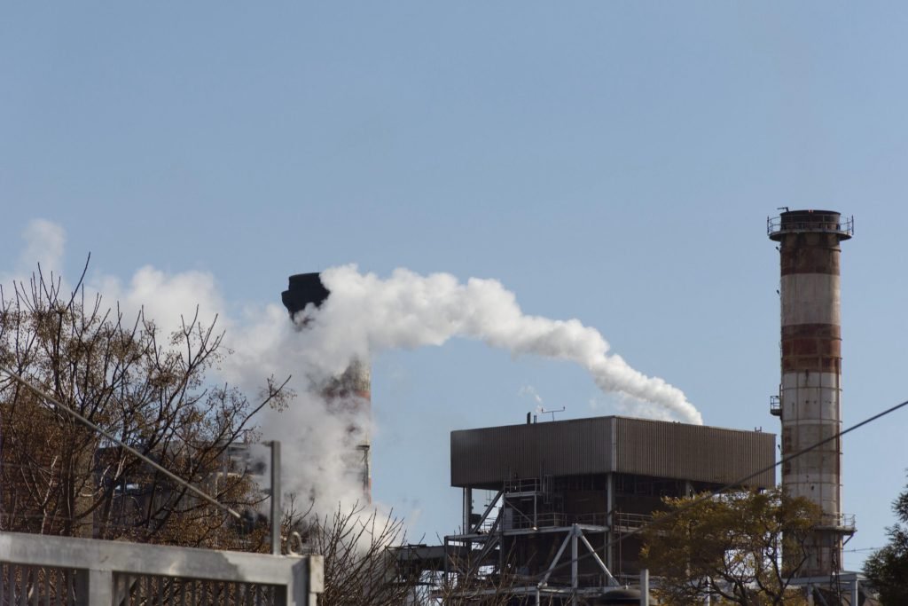 Pollution concept factory emisions