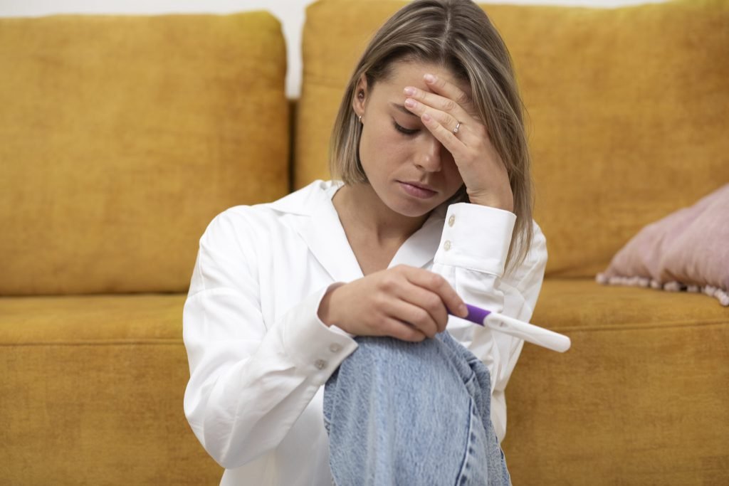 Medium shot woman experiencing infertility