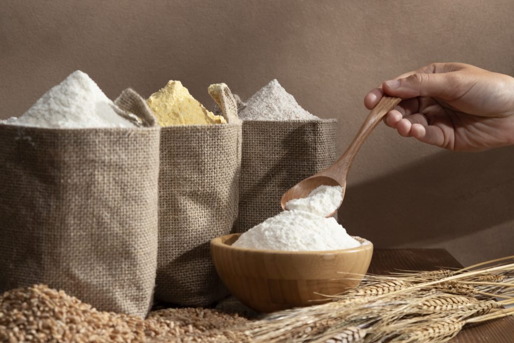 Ingredient bags full flour