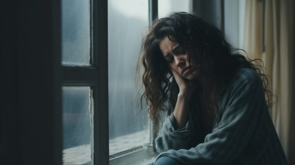 Portrait person with depression