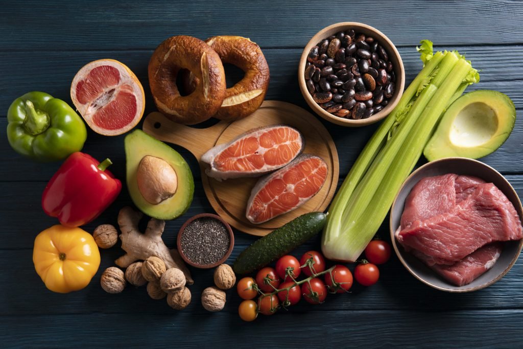 Real food pyramid arrangement