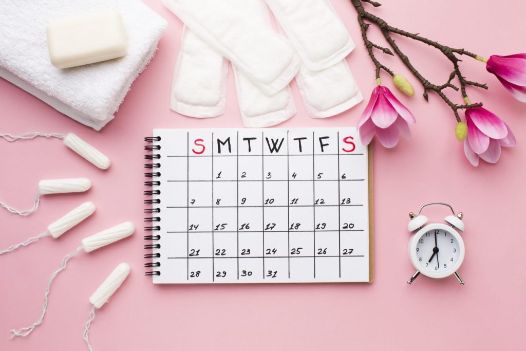 Menstrual schedule with alarm clock