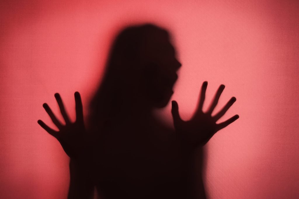 Terrifying hands silhouettes studio