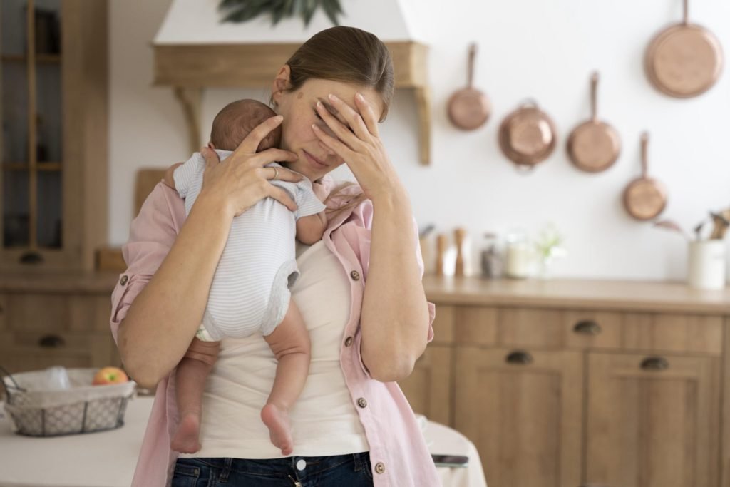 Postnatal period with mother child