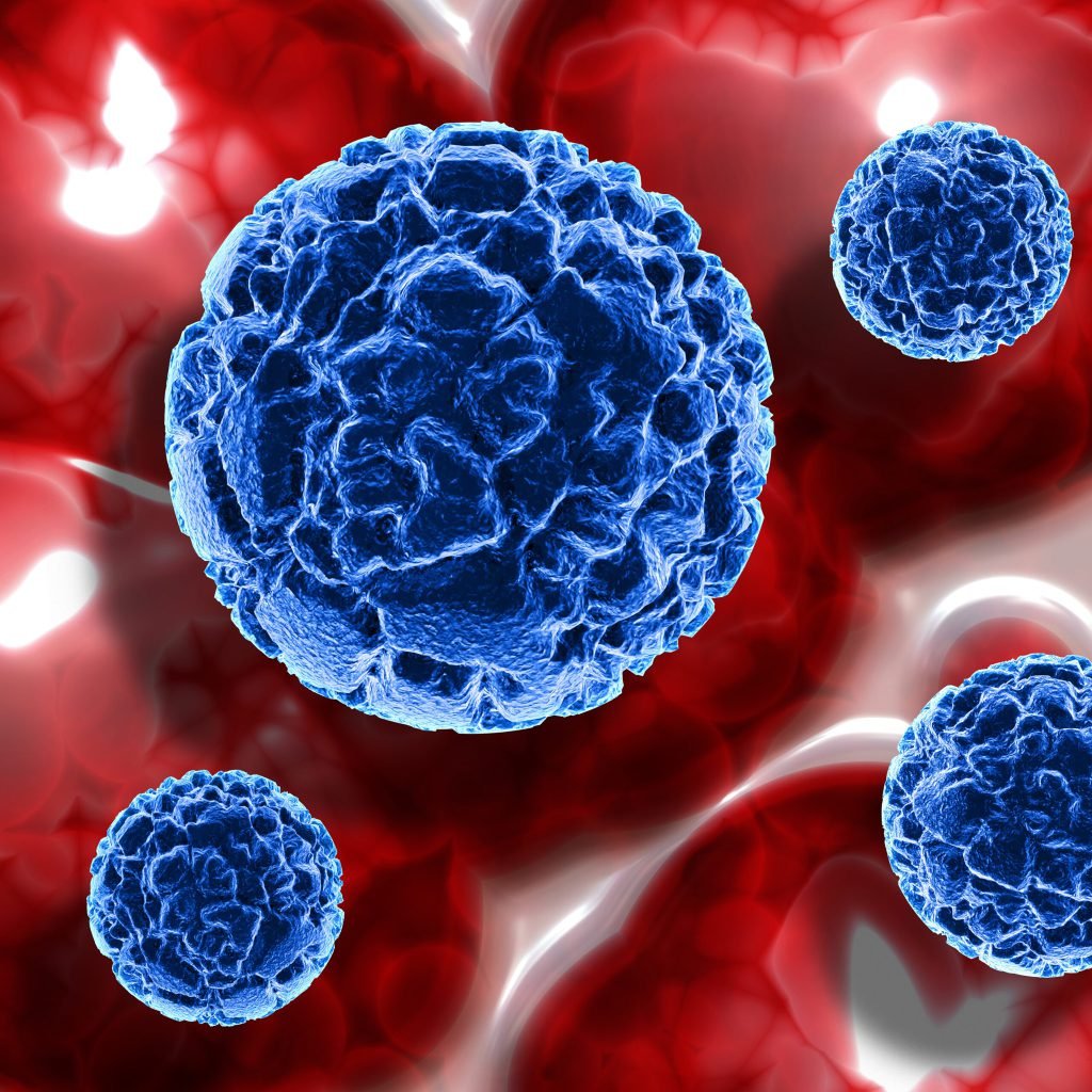 3d medical background with abstract virus cells